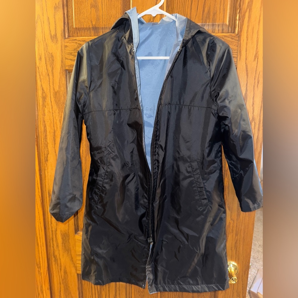 Girls Rothschild Navy / Light Blue Reversible Raincoat
